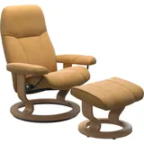 Stressless Relaxsessel STRESSLESS "Consul", gelb (honey paloma), B:76cm H:100cm T:71cm, Sessel, Relaxsessel, mit Classic Base, Größe M, Gestell Eiche