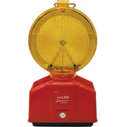 LED Baustellenleuchte gelb/gelbe Linse mit Blink- oder Dauerlicht