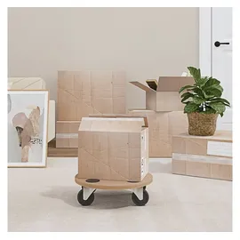 vidaXL Rollbretter 2 Stk. Rund Holzwerkstoff