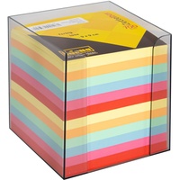 IDENA 311068 - Zettelbox, 9 x 9 x 10 cm, 80 g/m2, 700 Blatt, lose, farbig, 1 Stück