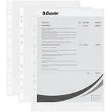 Esselte Standard Prospekthüllen-Set, 100 Stück, A4 Format, Farblos mit matter Oberfläche, Obere Öffnung, 0,043 mm PP-Folie, 56171