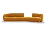 Micadoni Sofa Miley, modular 4-Sitzer gelb