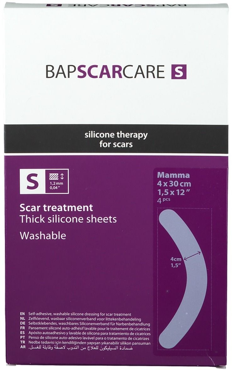 BAP SCAR CARE S Pansement lavable pour cicatrices de maman 4 x 30 cm 4 pc(s) bandage(s)