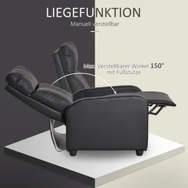 Homcom Relaxsessel Ruhesessel mit Liegefunktion Kunstleder