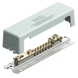 OBO 5015081 Potentialausgleichsschiene mit Metallfuss 188mm Messing grau 1809 M