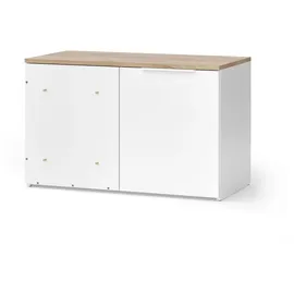 Vicco Eckkommode Wido 80 x 50 cm Weiß/Sonoma