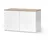 Vicco Eckkommode Wido 80 x 50 cm Weiß/Sonoma