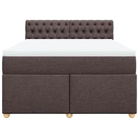 vidaXL Boxspringbett 140 x 200 cm Dunkelbraun