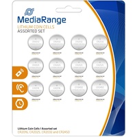 MediaRange Lithium Knopfzellen-Set, sortiert, CR2016|CR2025|CR2032|CR2450, 12er Pack
