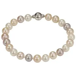 Perlenarmband »Schmuck Geschenk Armschmuck Armkette Perle«, Made in Germany - mit Süßwasserzuchtperle, 72829509-0 silberfarben-natur