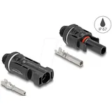 DeLock DL4 Solar Konnektoren á Crimpen, Stecker und Buchse, schwarz, 2 Stück