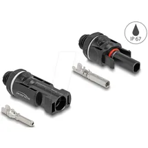 DeLock DL4 Solar Konnektoren á Crimpen, Stecker und Buchse, schwarz, 2 Stück