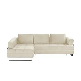Switch Eckcouch Mikrofaser 3-Sitzer Grau