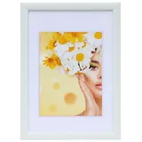 Ideal Trend Kunststoffrahmen mit Klarglas Bilderrahmen PS-1 Frame Foto Collage Portraitrahmen Glasscheibe: Farbe: Weiß | Format: 21x29,7 DIN A4