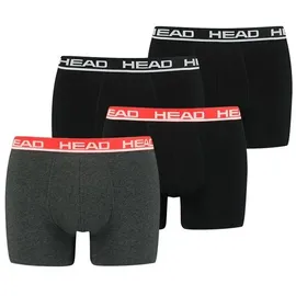 Head Basic Boxer 4P Schwarz / Rot S 4er Pack