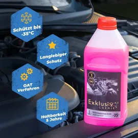 Exklusiv Chemie GmbH Exklusiv Chemie G12+ Kühlerfrostschutz Pink 1 St. 1 l