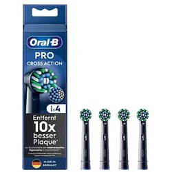 4 Oral-B PRO Cross Action schwarz Zahnbürstenaufsätze