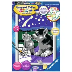 Ravensburger Malen-nach-Zahlen Hund und Katze mehrfarbig