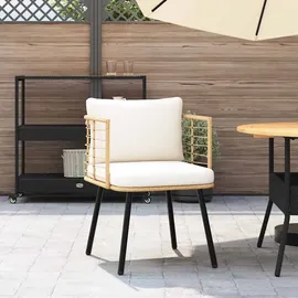 vidaXL Gartenstuhl mit Kissen 57,5 x 74 x 76 cm braun
