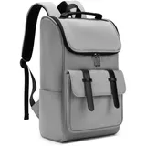 Rucksack Wasserdicht Damen Business Rucksack Herren Laptop Rucksack 15,6 Zoll Arbeit Schulrucksack Mädchen Teenager ür Freizeit Uni Reise-Grau