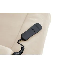 Hukla Fernsehsessel Max Mikrofaser 72 x 109 x 82 cm Creme elektrisch mit Rollen