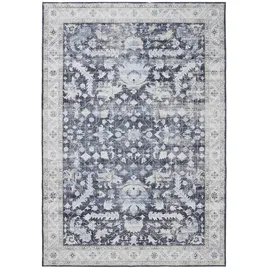 benuta Vintage-Teppich, Blau, Kunststoff, Vintage, Rechteckig, 200x300 cm, Oeko-Tex® Standard 100, in verschiedenen Größen erhältlich, rutschfeste Unterfläche, waschbar, Teppiche & Böden, Teppiche, Vintage-Teppiche