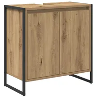 VidaXL Badezimmerschrank mit Tür Kunsthandwerk Eiche 60 x 30