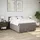 vidaXL Boxspringbett mit Matratze Taupe 140x200 cm Stoff
