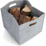 Hti-Living Aufbewahrungskorb Filz grau eckig 1 x 1 x 1 cm