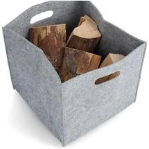 Hti-Living Aufbewahrungskorb Filz grau eckig 1 x 1 x 1 cm