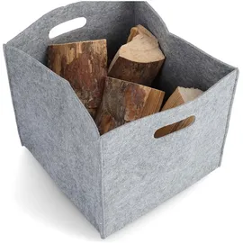 Hti-Living Aufbewahrungskorb Filz grau eckig 1 x 1 x 1 cm