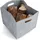 Hti-Living Aufbewahrungskorb Filz grau eckig 1 x 1 x 1 cm