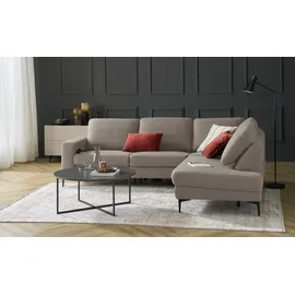 Max Schelling Eckcouch Mikrofaser 2-Sitzer Braun