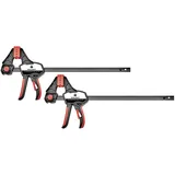 TOOLCRAFT Einhandzwinge 300 x 85 mm 2er Set 1672282 Spann-Weite (max.):300 mm Ausladungs-Maße:85 mm