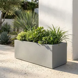 ethick Blumentopf Rechteckig 58 58 x 26 x 26 cm Beton-Grau