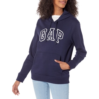 GAP Damen Logo Hoodie Hooded Pull-on Sweatshirt, Marineblaue Uniform, XL - XL