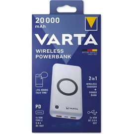 Varta Wireless Power Bank 20000 mAh weiß