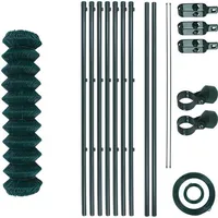 ESTEXO Maschendrahtzaun Set 1,5x15 m Komplettset Gartenzaunset Gartenzaun Zaunset grün