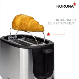 current lighting solutions KORONA Toaster 21255 Edelstahl 1000W - Schwarz