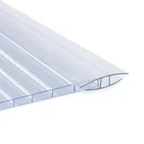 Floordirekt Hohlkammerplatte - Stegplatten Doppelstegplatten aus Polycarbonat - Hohlkammerplatten für Garten, Gewächshaus & Modellbau - 60,5 x 121 cm (Stärke: 16 mm, Transparent)