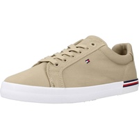 Tommy Hilfiger Damen Vulcanized Sneaker Essential Stripes Schuhe, Beige (Sandalwood), 36 EU