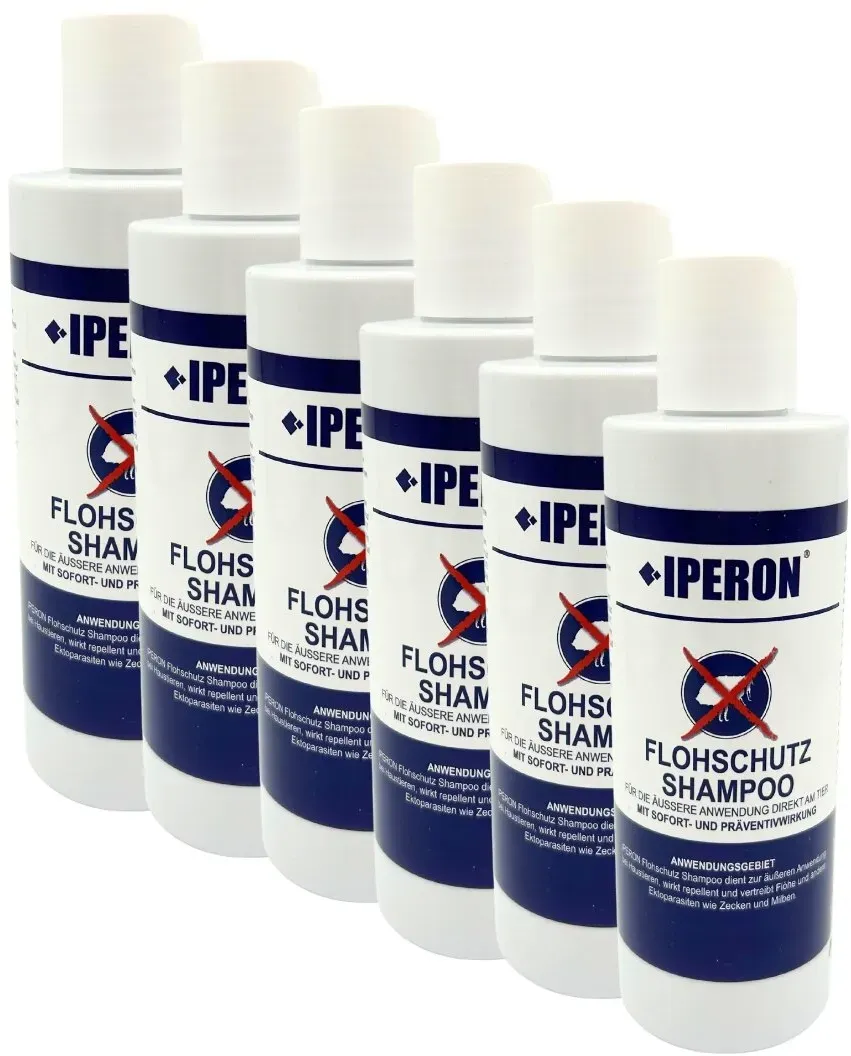 6 x 200 ml IPERON® Flohschutz Shampoo