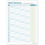 PICTALOO Skat Block DIN A5, gut lesbar und übersichtlich gestaltet, moderner Spielblock groß, auch für Senioren geeignet, Kartenspiel Skat Blöcke (Bierlachs 4er)