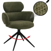 MCW Esszimmerstuhl MCW-O77, Küchenstuhl Polsterstuhl, drehbar Auto-Return, Stoff (310g/m2)