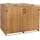 Mendler XL 2er-/4er-Mülltonnenverkleidung HWC-H74, Mülltonnenbox, erweiterbar 126x158x98cm Holz ~ braun