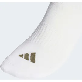 adidas 3-Streifen Dämpfende Sportswear Crew Socken 3 Paar Weiß/Beige/Olive Strata 43-45