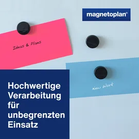 Magnetoplan Ergo-Magnete, large, schwarz, Pack a 10 Stück