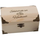 Geschenke 24 Schatzkiste zur Hochzeit als personalisiertes Hochzeitsgeschenk für das Brautpaar I Groß I Unpersonalisiert I Verpackung für Geldgeschenk I Spardose mit Gravur