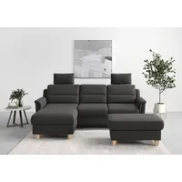 sit&more Ecksofa SIT & MORE "Farö L-Form", grau (fango), B:234cm H:90cm T:168cm, Sofas, Ecksofa, inklusive Federkern, wahlweise mit Bettfunktion und Bettkasten