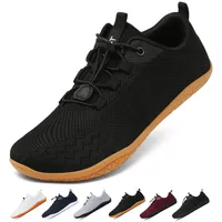 Geweo Barfußschuhe Herren Damen Sommer Barfuss Sportschuhe Schwarz 40EU - 40 EU